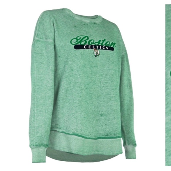 NBA Boston Celtics Women's Heathered Crew Neck Sweatshirt New With Tags - Picture 3 of 9